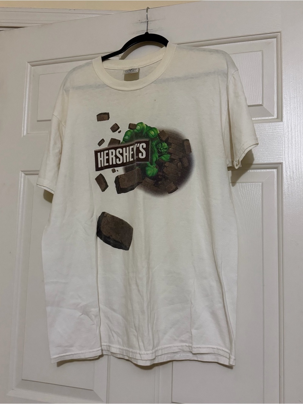 Vintage Marvel The Incredible Hulk x Hershey Collab Promo Tee T-Shirt Size Large